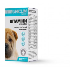 UNICUM premium вітаміни для собак протиалергічний комплекс 100 табл.