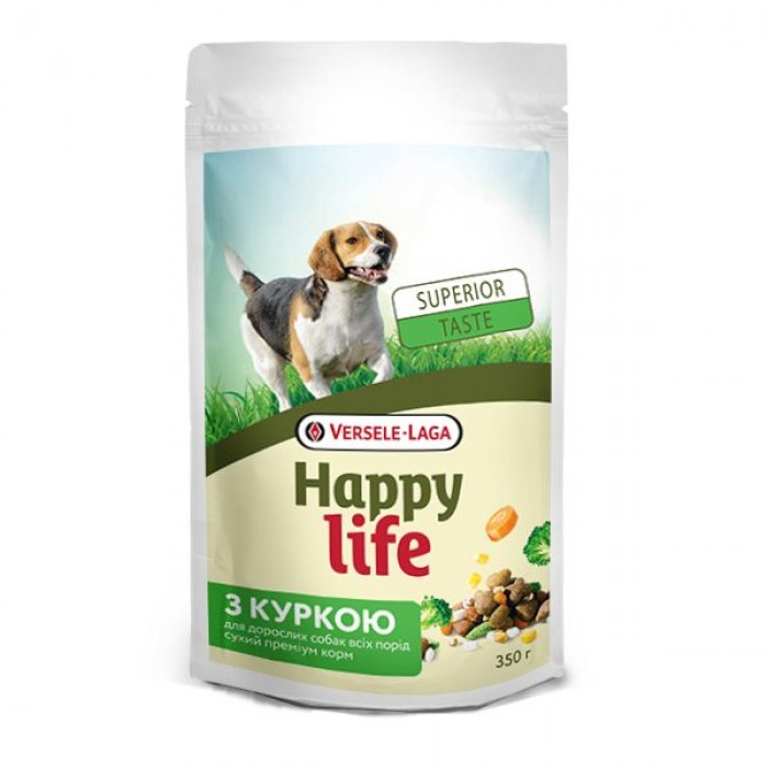 Happy Life Adult Dinner with Chicken сухий корм для собак з куркою та овочами 0,35кг