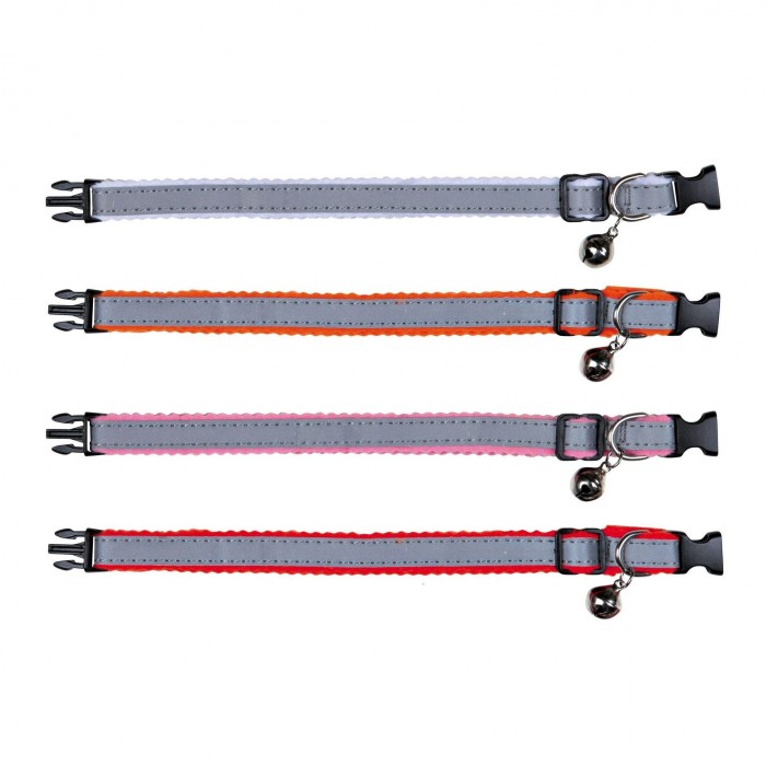 Trixie нашийник для котів світловідбиваючий з дзвіночком 4-х кольорів