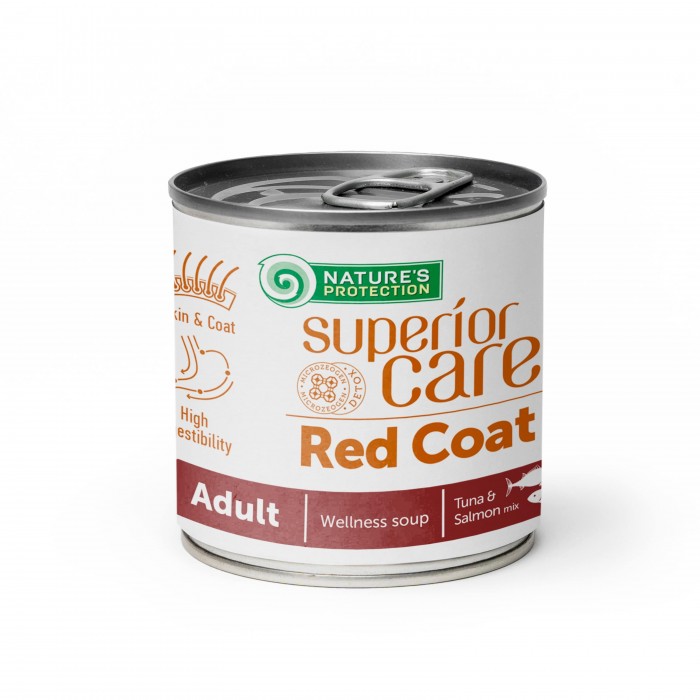 Nature's Protection Superior Care Red Coat All Breeds Adult Salmon and Tuna з рудою шерстю 140 мл*6шт.