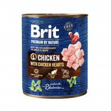 Brit Premium by Nature з куркою та курячими сердечками для собак 800 г