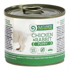 Nature's Protection Puppy Chicken & Rabbit вологий корм для цуценят з куркою та кроликом 200 г*6шт.