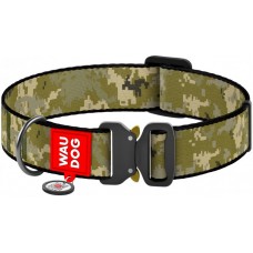 Collar WAUDOG Nylon нашийник "Мілітарі" з QR паспортом та металевою фурнітурою для собак XXL