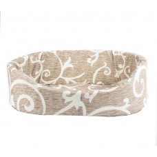 Пухнастики лежак для котів і собак малих порід (бежевий) 49х35х13 см