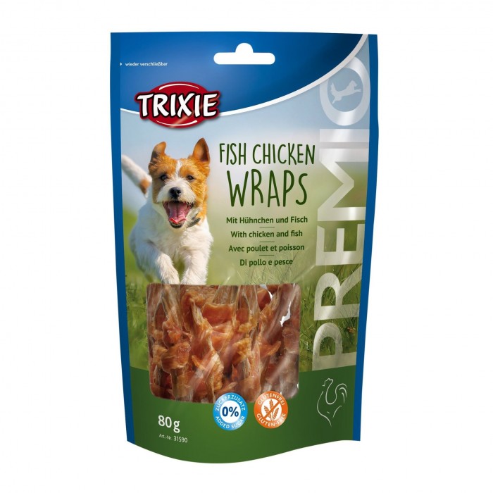 Trixie PREMIO Fish Chicken Wraps ласощі для собак риба та курка 80гр