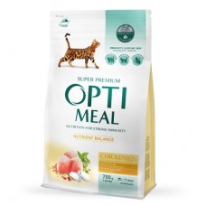 Optimeal Adult Cat Chicken сухий корм для котів з куркою 0,7 кг