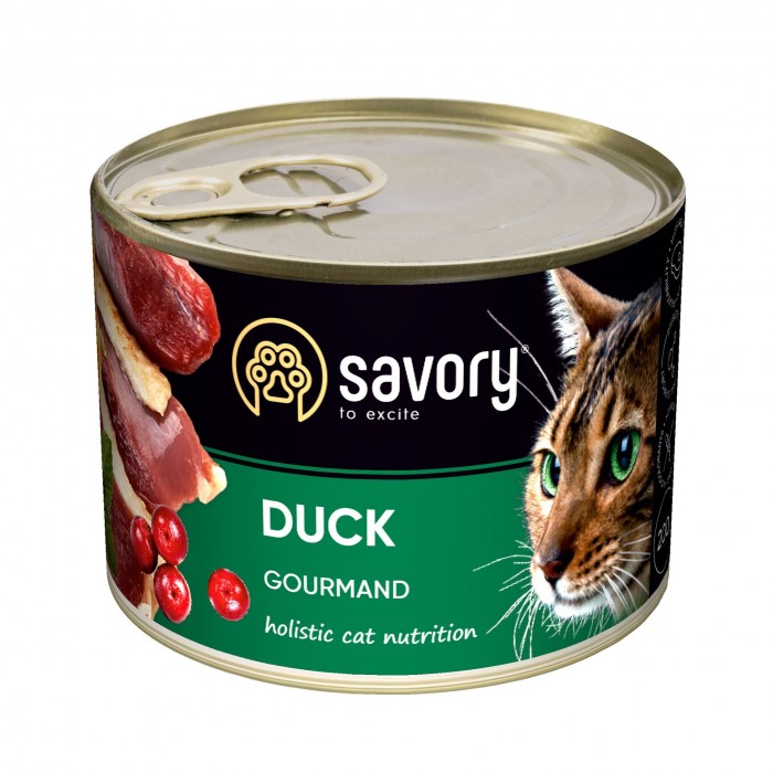 Savory Cat Can Adult для вибагливих котів Качка 200g