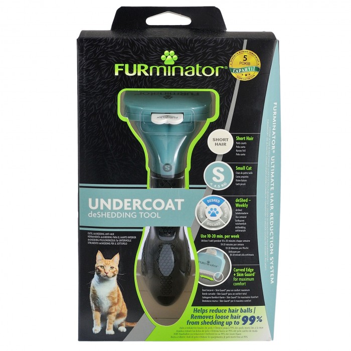 FURminator Short Hair фурмінатор для котів до 4,5 кг з короткою шерстю розмір S