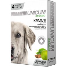 Unicum ORGANIC краплі на натуральній основі для відлякування бліх та кліщів для собак (4 кап.)