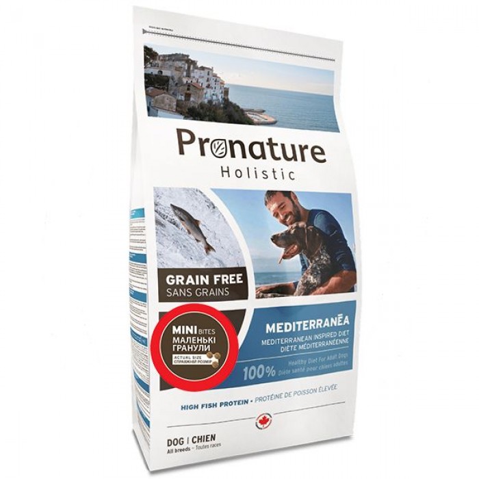 Pronature Holistic Dog Mediterranea Small Bites сухий корм для собак малих порід з лососем і томатами 12 кг