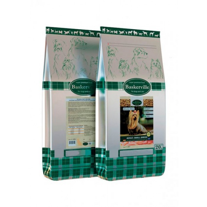 Baskerville Adult Small Breed сухий корм для собак малих порід з м'ясом свійської птиці 20 кг