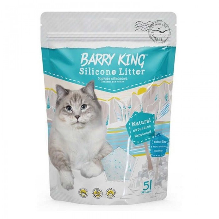 TM Barry King Silicone Litter Natural Extra-fine дрібний силікагелевий наповнювач для котів без аромату 5 л