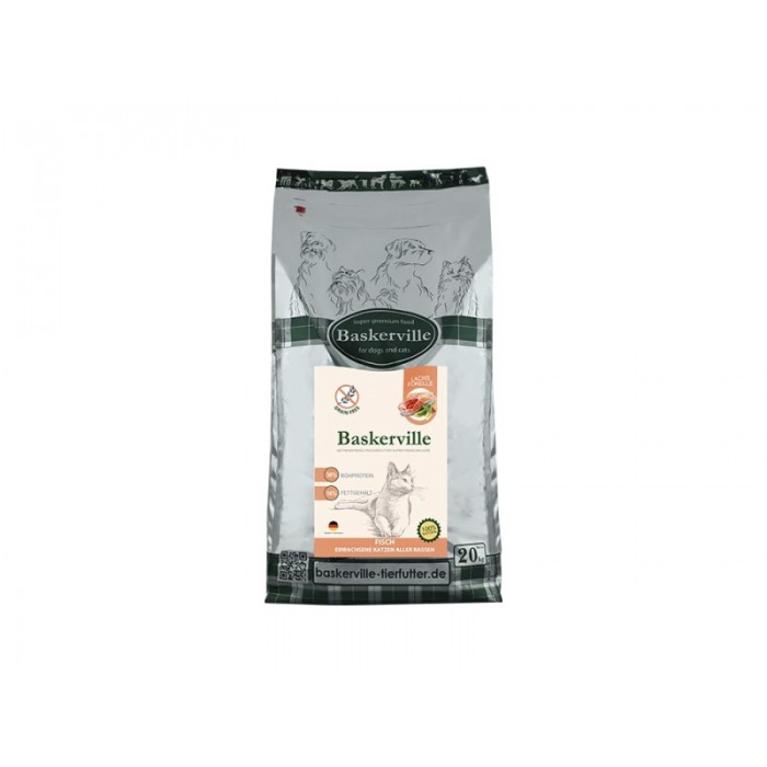 Baskerville Grain Free Cat Adult Fish сухий корм для котів з лососем та  фореллю 20 кг