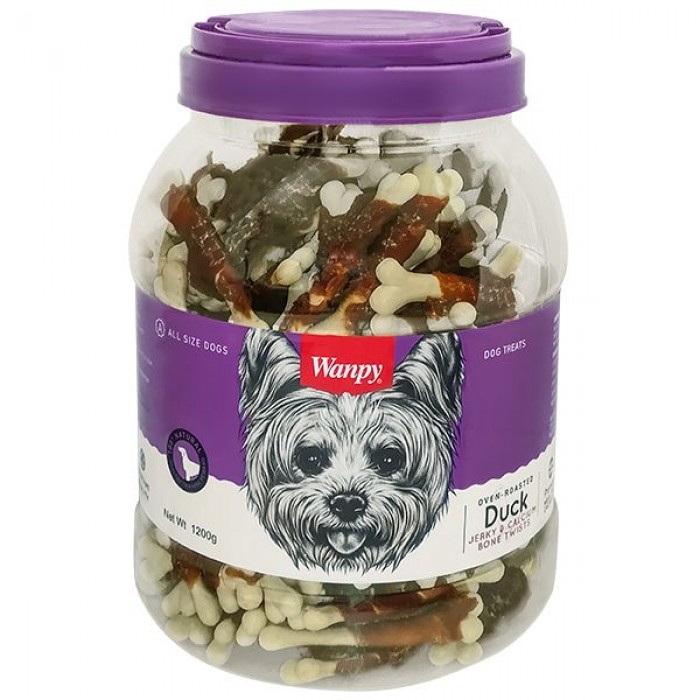 Wanpy Duck Jerky & Calcium Bone Twists ласощі для собак з качкою та кальцієм 1,2 кг