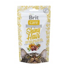 Brit Care Cat Snack Shiny Hair Ласощі з лососем для котів, 50г