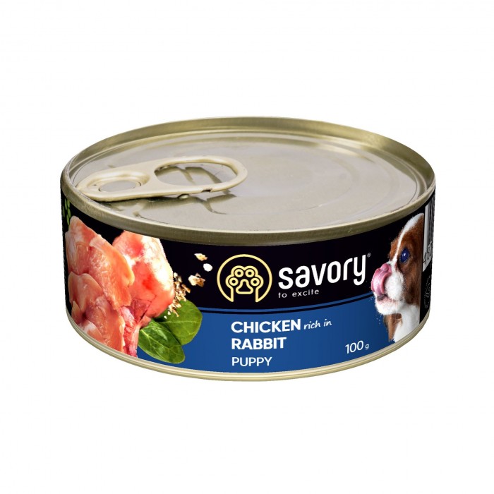 Savory Dog  All breeds Puppy з кроликом 100g