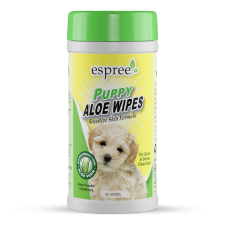 Еspree Puppy Aloe Wipes вологі серветки для цуценят​ з ароматом дитячої присипки 50 шт