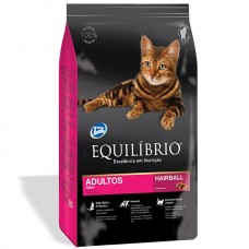 Equilibrio Cat Adult Hairball сухий корм для виведення шерсті у котів з куркою та рибою 0,5кг