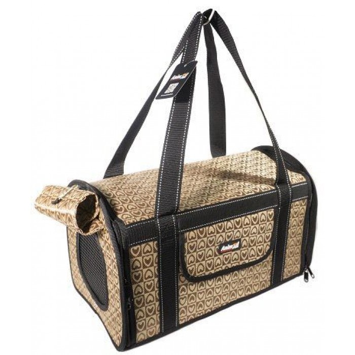 AnimAll жорстка сумка-переноска для собак та котів (шоколадна) 43х25х29 см