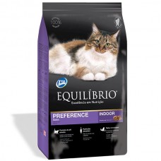 Equilibrio Cat Adult Preference Indoor сухий корм для  дорослих вибагливих котів з куркою та тунцем 0,5кг