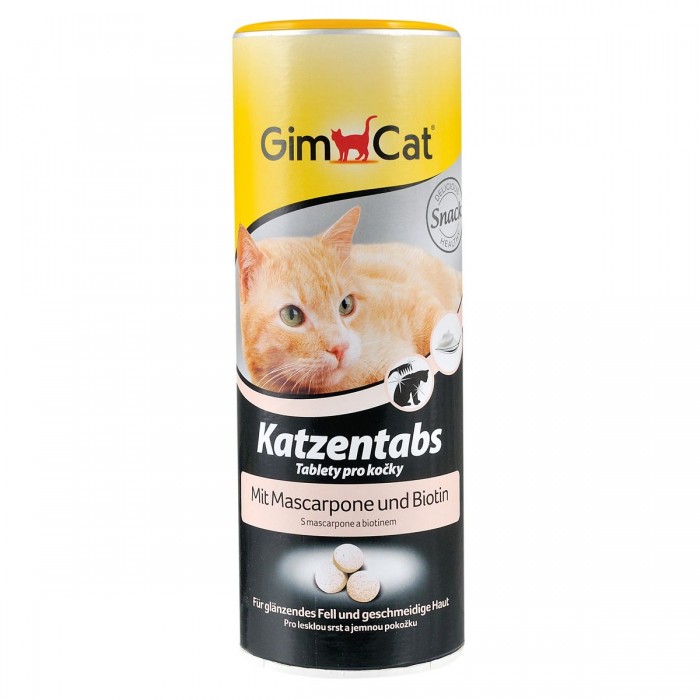 GimCat Katzentabs - вітамінізовані ласощі для котів, з маскарпоне 710 шт./425г.