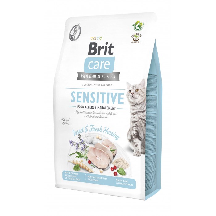 Brit Care Cat GF Insect, 2кг (гіпоалергенний на рибі та комахах) 