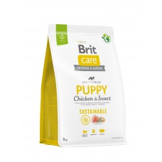 Brit Care Dog Sustainable Puppy корм для цуценят з куркою та комахами 3 кг