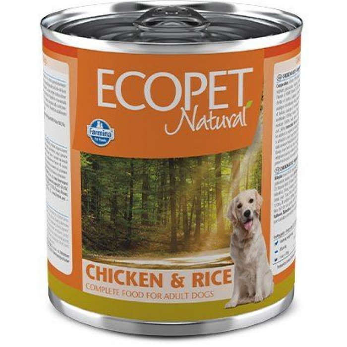 Farmina Ecopet Natural Dog Chick & Rice вологий корм для дорослих собак з куркою 300 г