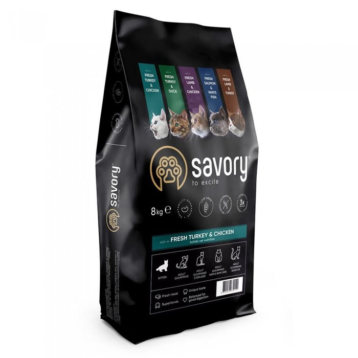 Savory Kitten Chicken with Fresh Turkey 8kg