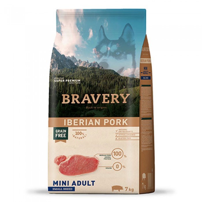 Bravery Iberian Pork Mini Adult сухий корм для собак малих порід з іберійською свининою 7 кг