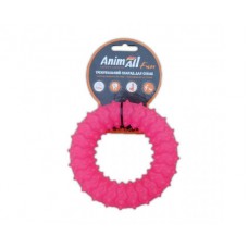 AnimAll Fun іграшка для собак "Кільце з шипами" (коралова) 12 см​