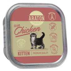Araton Kitten with chicken вологий корм для кошенят з куркою 85г