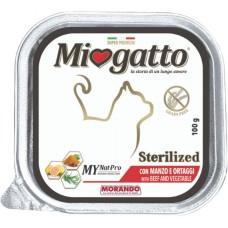 Morando Miogatto Sterilised вологий корм для стерилізованих котів з яловичиною та овочами 100 г