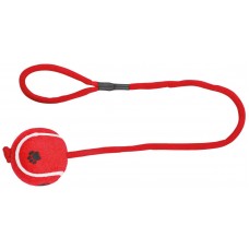 Trixie іграшка для собак м'яч тенісний на мотузці з ручкою 6,5 см/50 см