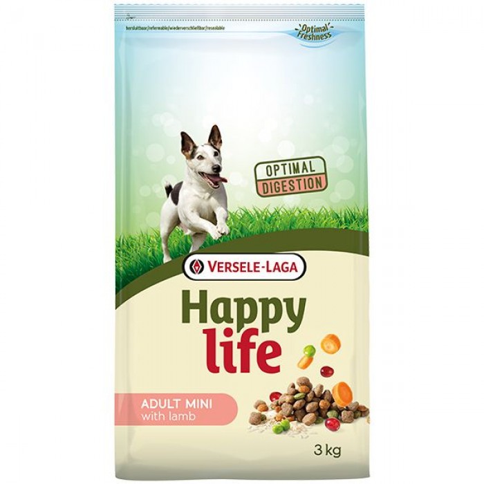 Happy Life Adult Mini with Lamb для собак малих та міні порід з ягням 3кг