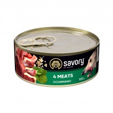 Savory Dog Gourmand 4 види м'яса 100g