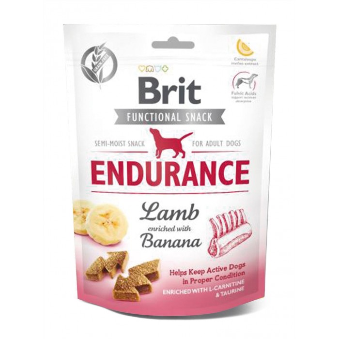 Brit Care Dog Snack Endurance Ласощі з ягням і бананом для собак, 150 г