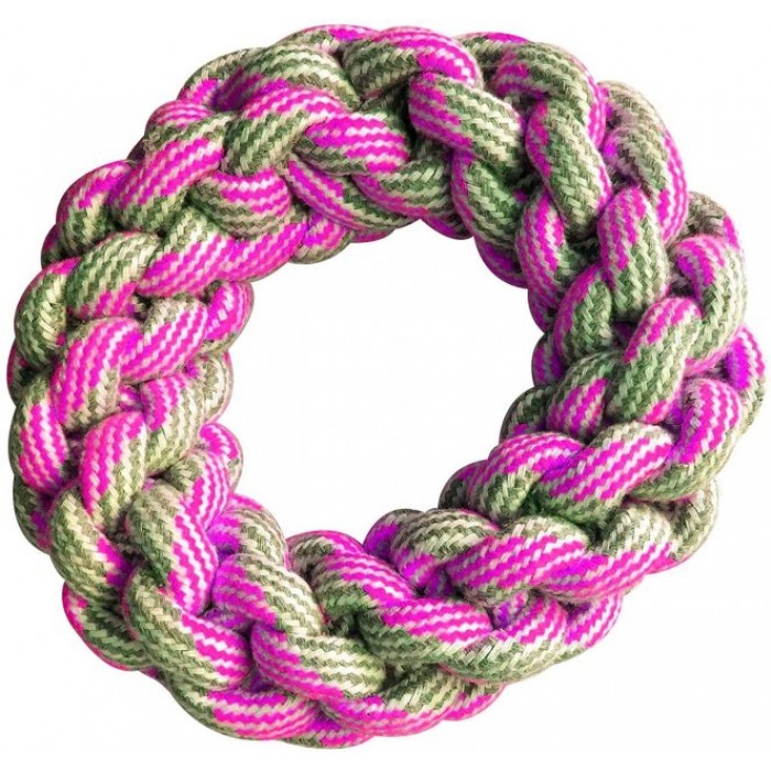 Croci Pastel іграшка для собак "Бублик плетений" (рожевий) 18 см