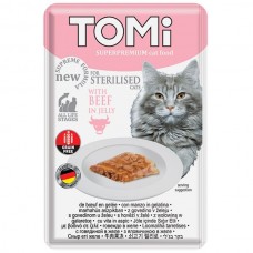 TOMI STERILISED BEEF IN JELLY вологий корм для стерилізованих котів з яловичиною в желе 85 г