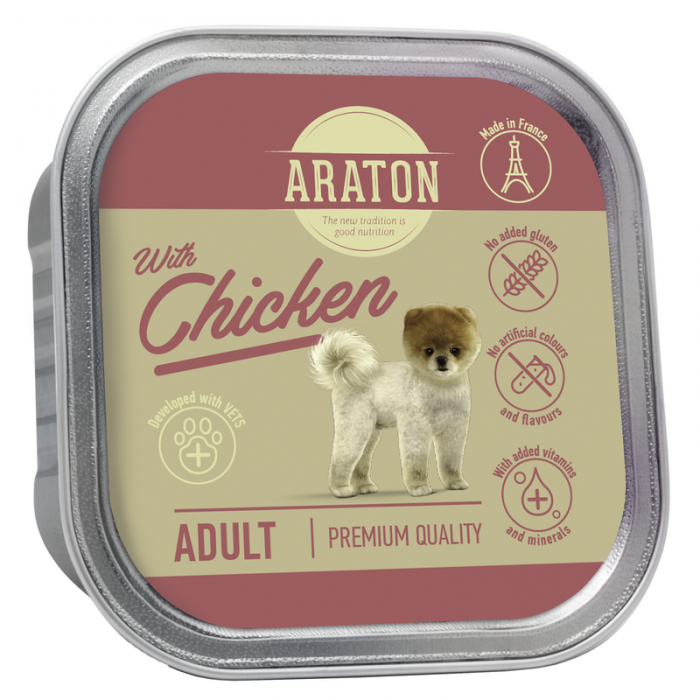 ARATON Adult with chicken вологий корм для дорослих собак з куркою 150 г