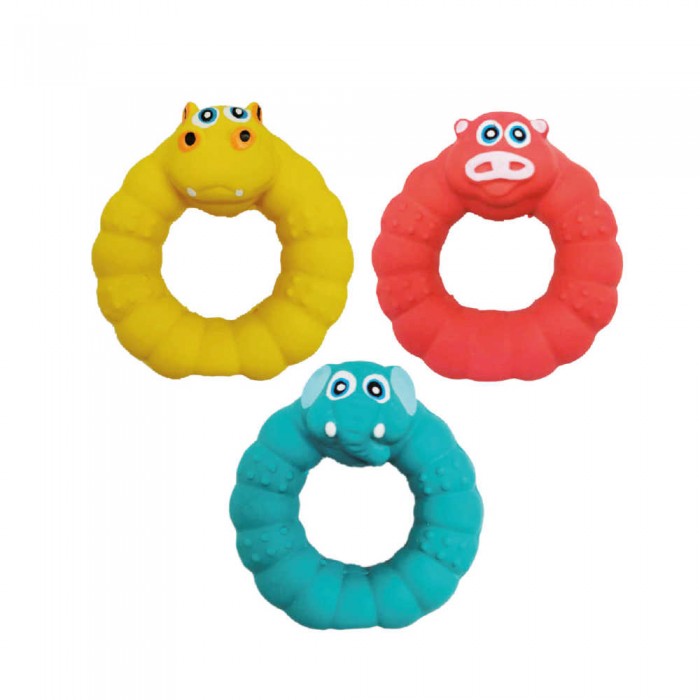 Croci Animals іграшка для собак кільце "Звірятка" з пищалкою 9 см