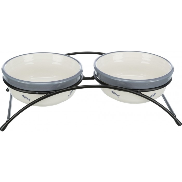 Trixie Eat on Feet керамічні миски на підставці для котів 2 шт. 0,3 л/12 см