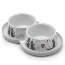 Moderna Double Trendy Dinner Cats in Love подвійна миска для котів 2х350мл