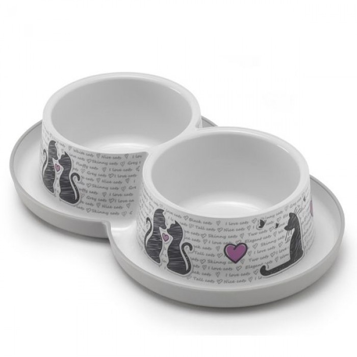 Moderna Double Trendy Dinner Cats in Love подвійна миска для котів 2х350мл