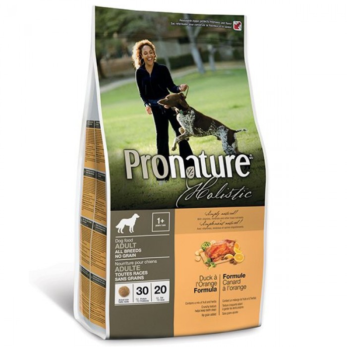 Pronature Holistic Dog Duck & Orange сухий корм для собак з качкою та апельсинами 13,6 кг
