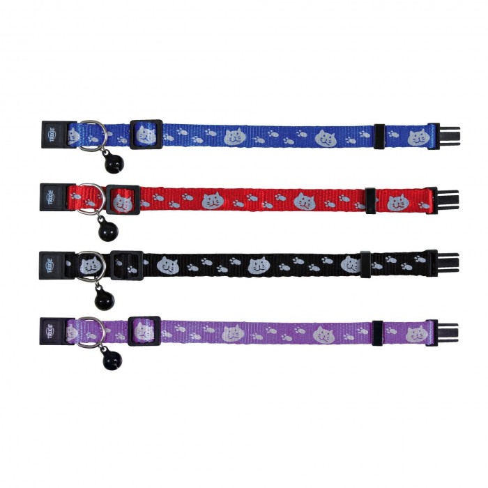 Trixie нейлоновий нашийник для котів з дзвіночком 4-х кольорів