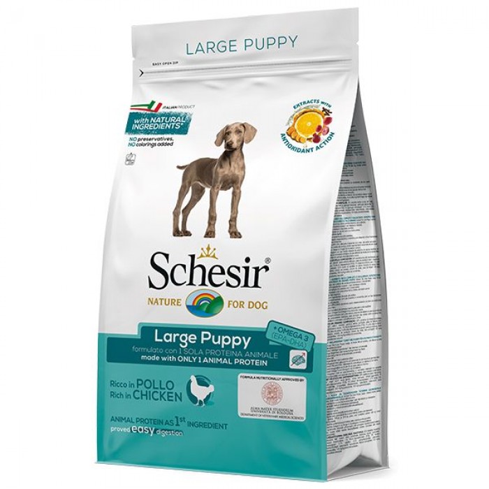 SCHESIR DOG LARGE PUPPY сухий корм для цуценят великих порід з куркою 3 кг
