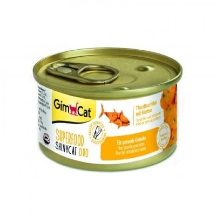 GimCat Shiny Cat SUPERFOOD тунець з гарбузом 70g