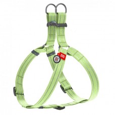 Collar WAUDOG Re-cotton світловідбиваюча шлея з QR паспортом для собак (салатова) L