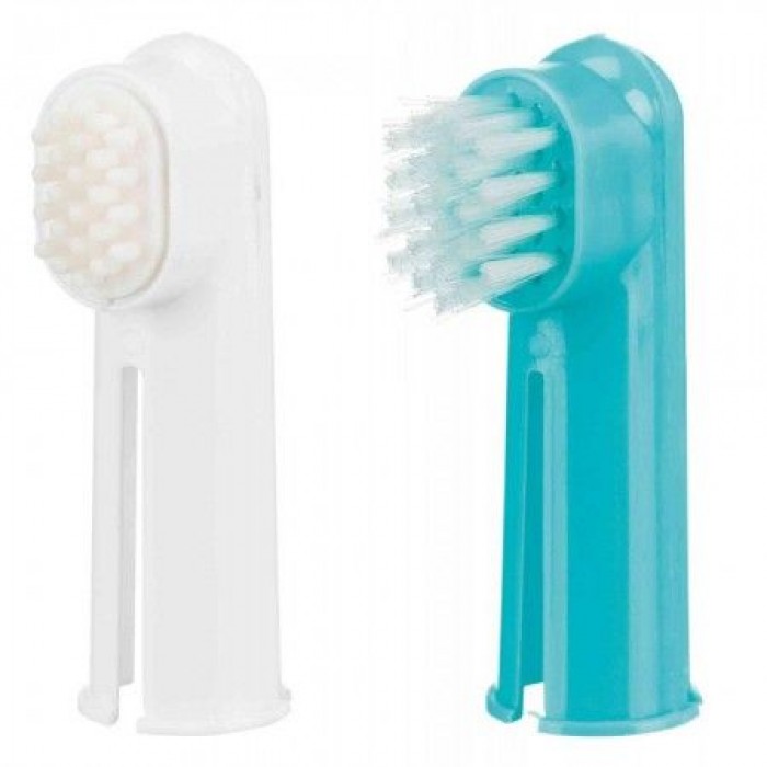 Trixie Tooth Brush Set набір: зубна та масажна насадка на палець для котів та собак 4 шт